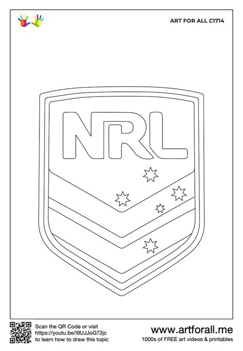 nrl team logo colouring pages