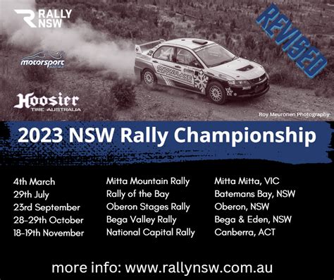 nsw rally calendar 2023