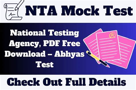 nta abhyas mock test pdf