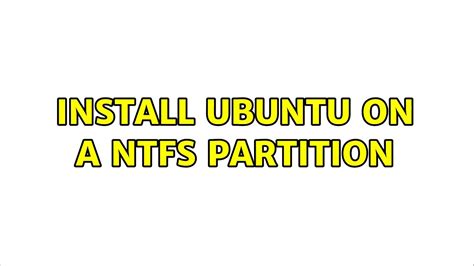 ntfs ubuntu