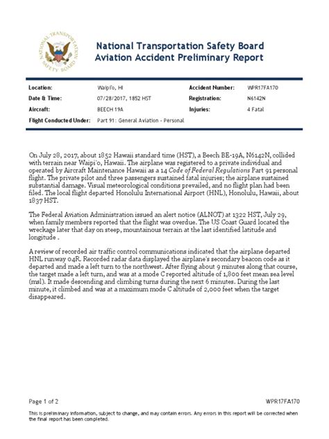 ntsb aircraft accident reports search