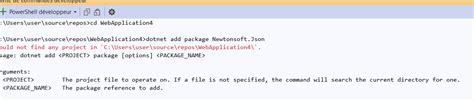 nuget could not find any project in