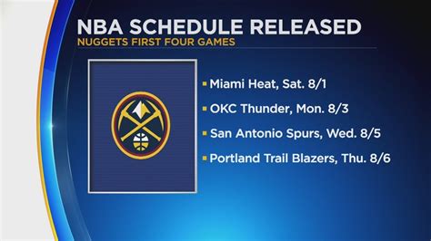 nuggets home schedule 2023-24