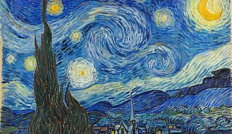 Inspiration Van Gogh Starry Night Dessin moderne aux