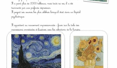 Nuit Etoilee Van Gogh Cycle 1 étoilée De Le Blog De La Classe CMCM2 De