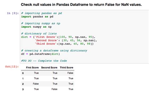 null dataframe python