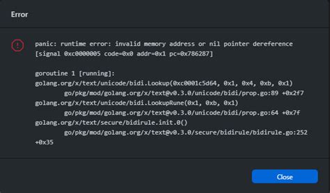 Null Pointer Dereference Golang