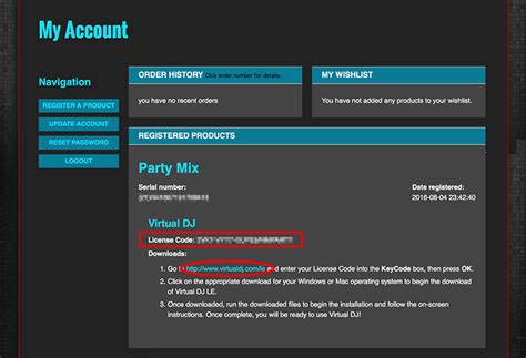 Numark Party Mix Keycode