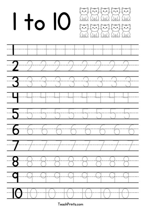 Number 10 Tracebale Printable