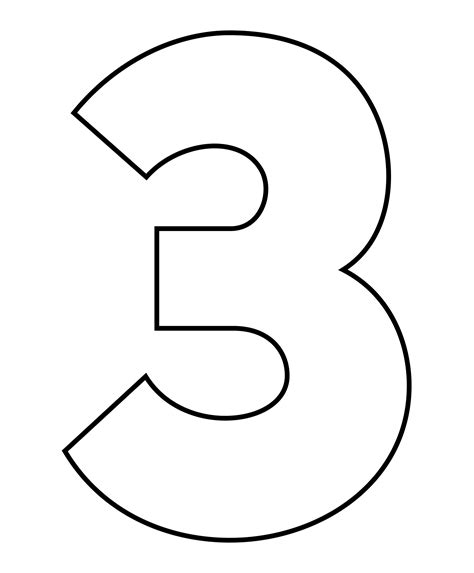 Number 3 Free Printable