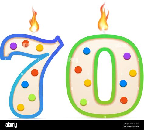 Number 70 Candles Printable