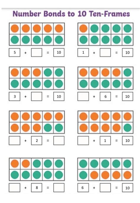 number bonds to 10 worksheet pdf