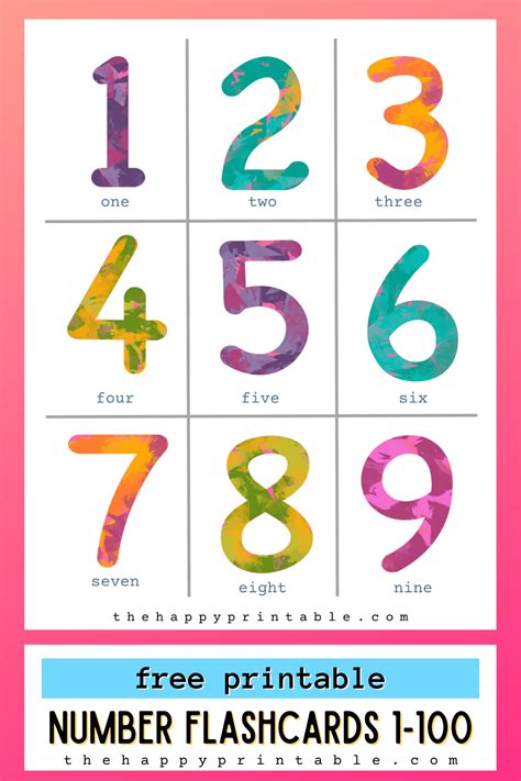Number Flashcards Free Printable