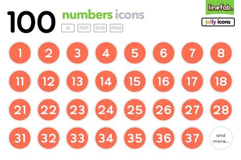 number icons 1-20 free
