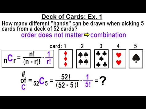 Number Of Combinations In A Deck Of Cards