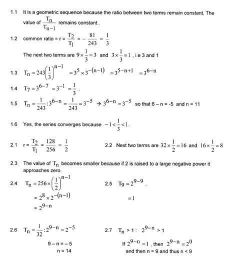number pattern grade 12 questions and answers pdf