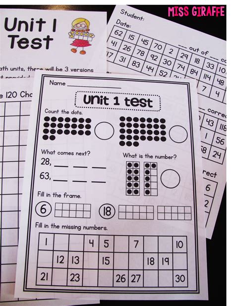Number Sense Assessment 1St Grade Printable Free