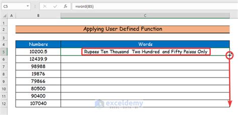 How to Convert Number into Word in Excel in Indian Rupees (Tutorial