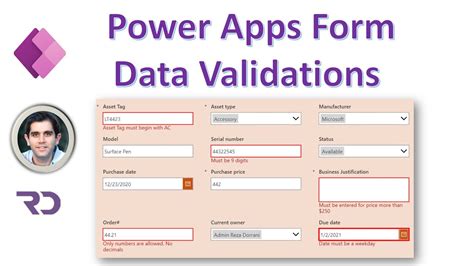 number validation in power apps