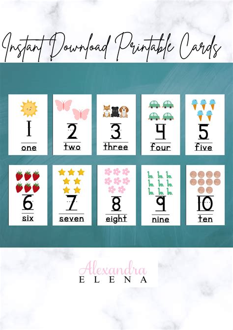 Number Wall Cards Printable
