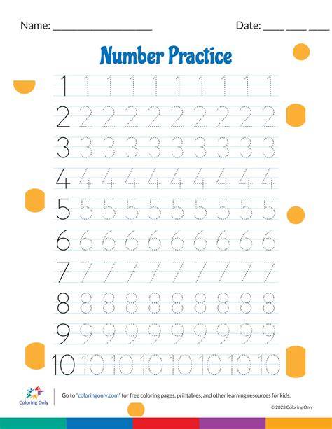 number worksheets printable