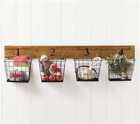 Numbered Wire Baskets Wall Decor