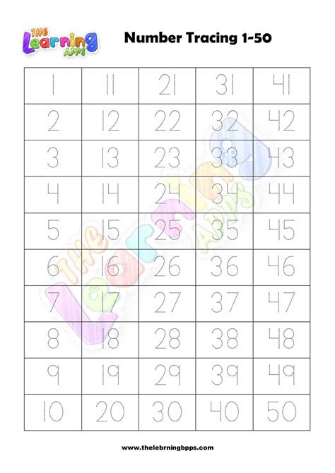 Numbers 1 64 Printable