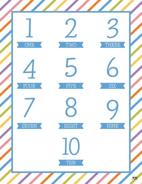 Numbers 1 Through 10 Printable
