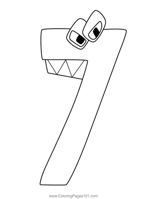 Numbers Coloring Pages 7
