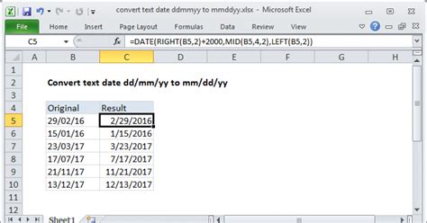 numbers date format dd mm yyyy in excel