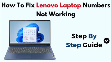 numbers not working on laptop