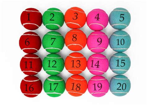 numbers on tennis balls