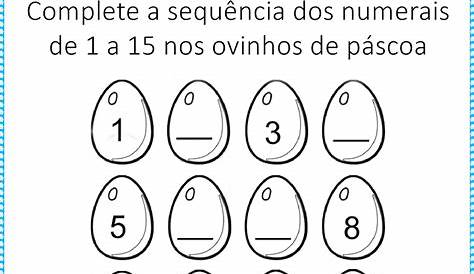 Paraíso da Alfabetização: Atividades com numerais de 1 a 9.