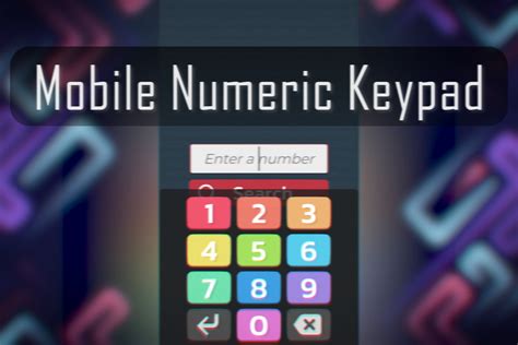 Numeric Keypad Mobile