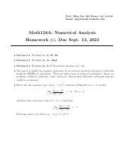 Numerical Analysis Berkeley