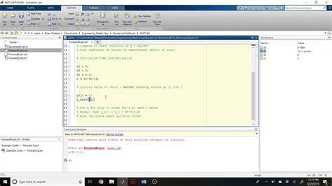 Numerical Analysis Matlab