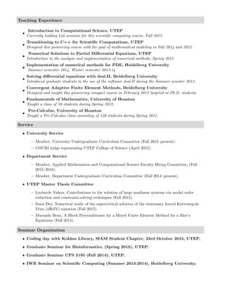 Numerical Analysis Utep