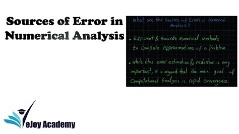 numerical error analysis