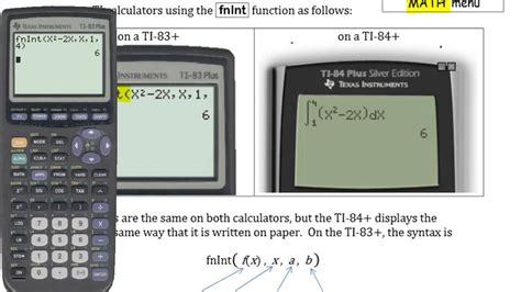 numerical integration on graphing calculator