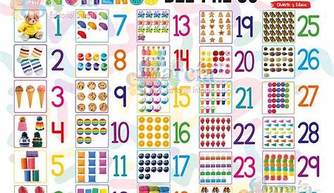 Colección de fichas para trabajar los números del 1 al 30 (30