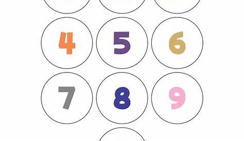 Números de 0 a 9 para imprimir e traçar | Atividades de cor, Números