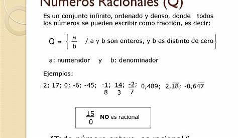 Números racionales: propiedades, ejemplos y operaciones