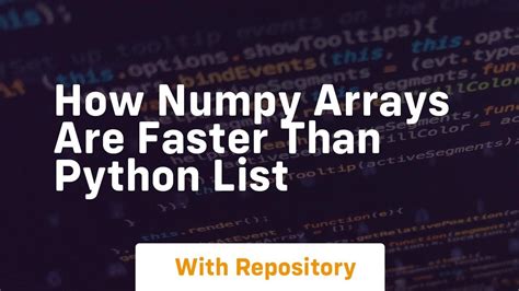 numpy code is always faster than python code