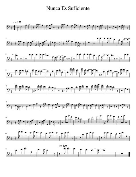 nunca es suficiente trombone sheet music