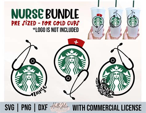 Full Wrap Nurse Doctor SVG for Starbucks Cup Wrap Svg Nurse Etsy