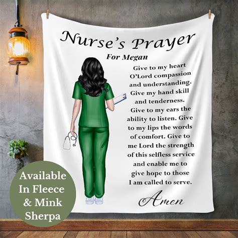 Nurses Prayer Throw Blanket