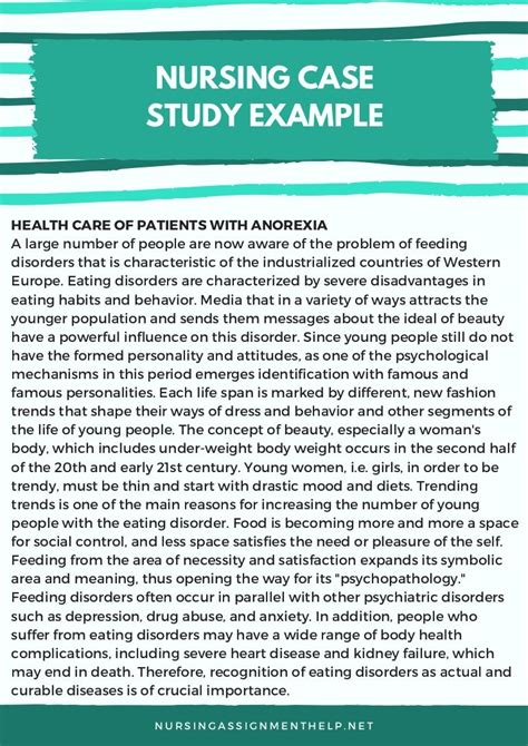 nursing case study assignment examples