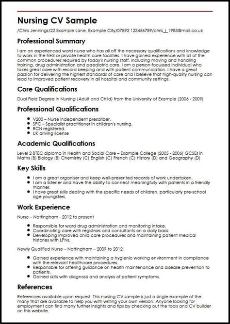 The Best Nursing CV Examples and Templates