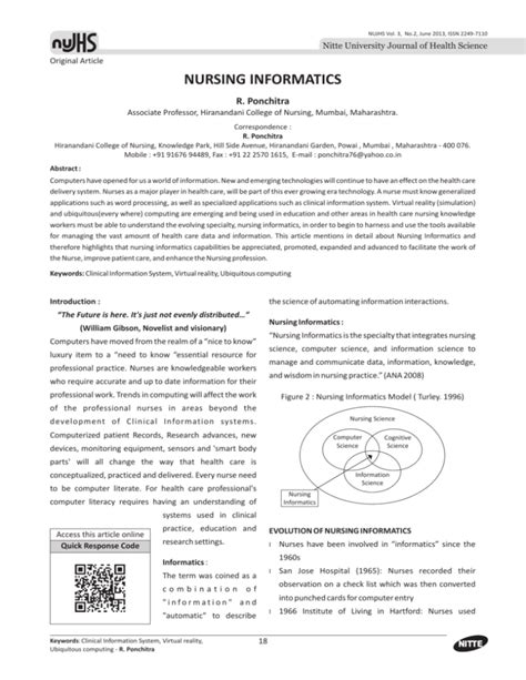 Nursing Informatics Journal Articles