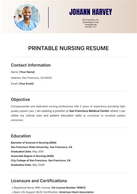 Nursing Resume Format Guide